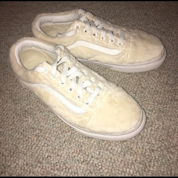 White/cream fluffy vans - Picture 3 of 4